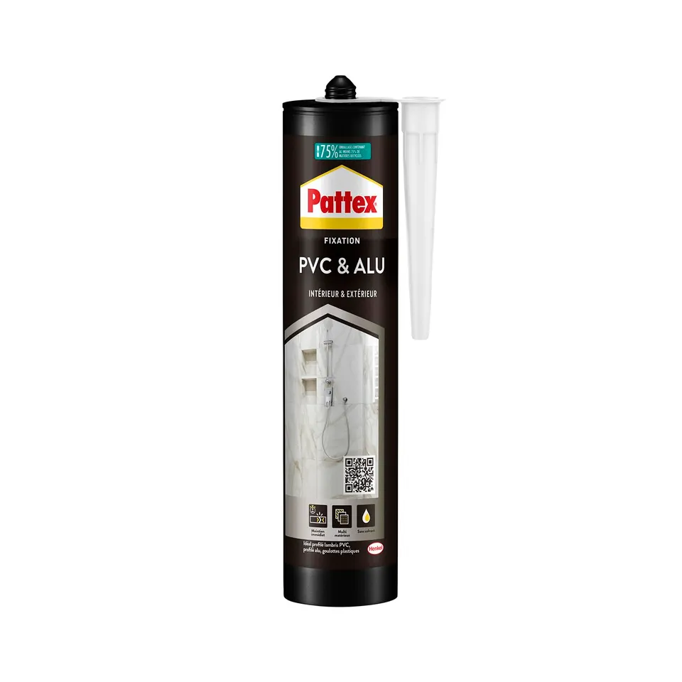 pattex-fixation-pvc-alu-mastic-flextec-blanc-cartouche-450-g image 1