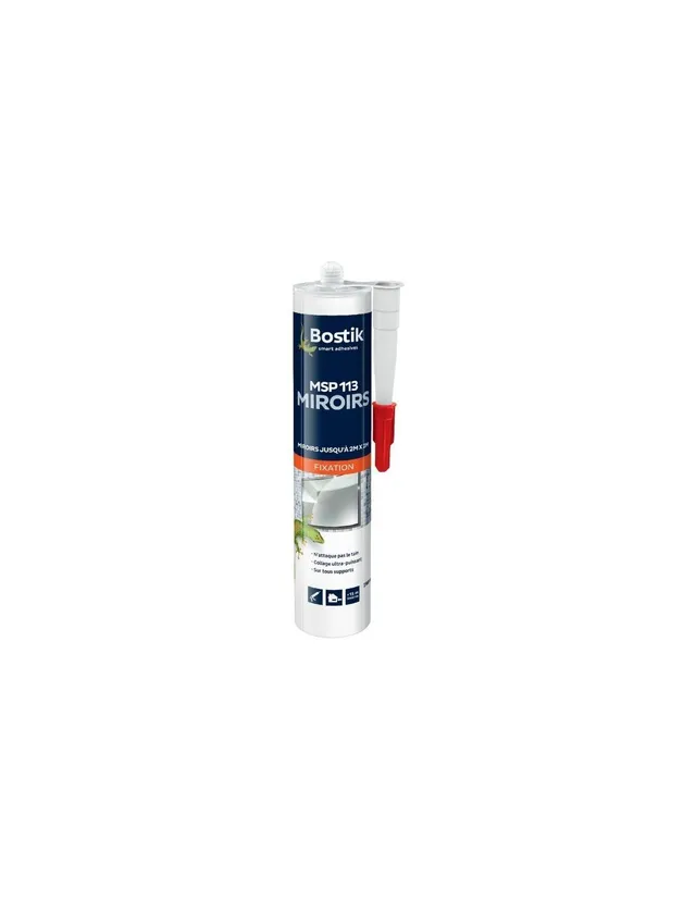 bostik-msp-113-mastic-colle-miroirs-290-ml-blanc image 1