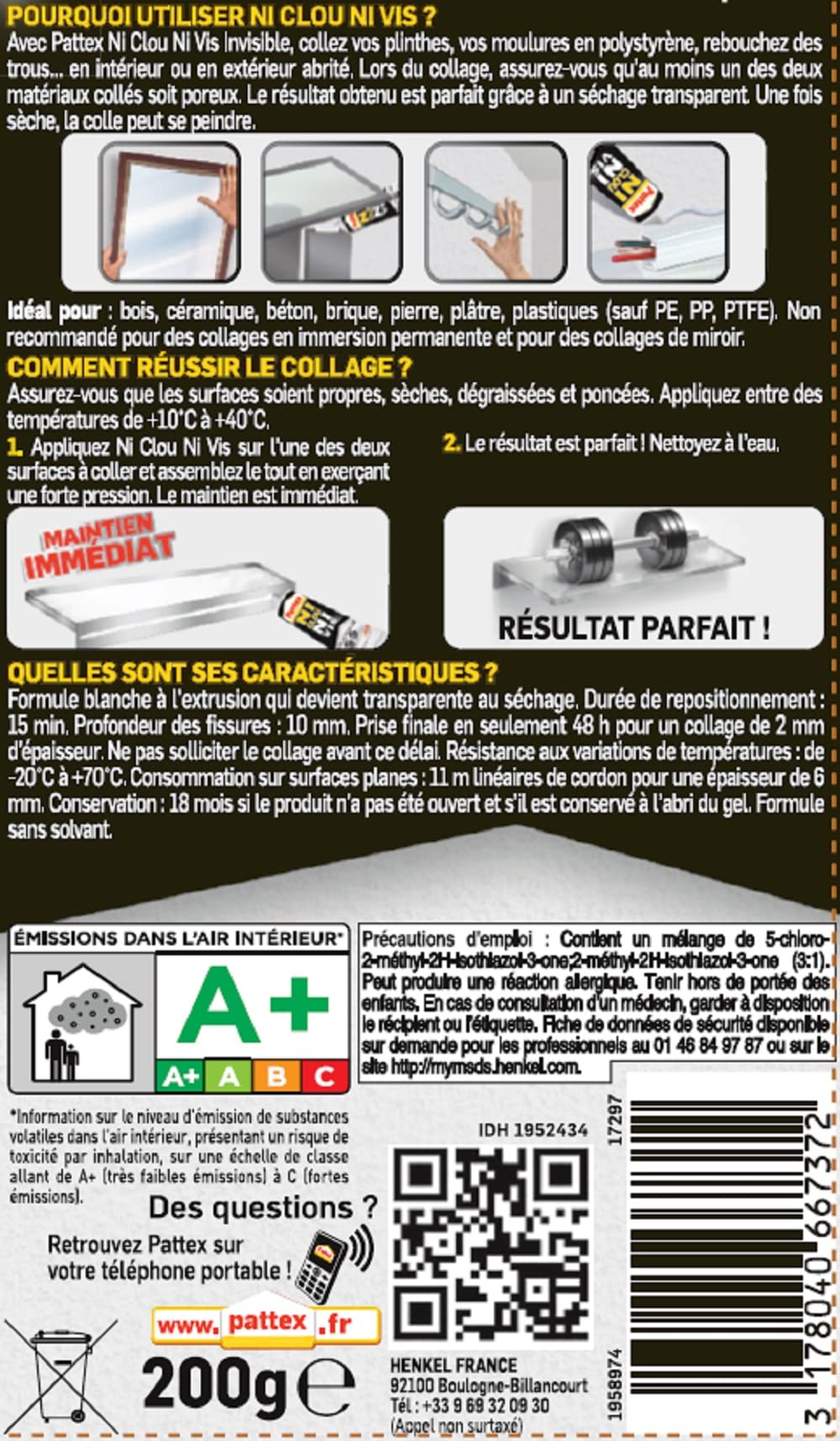 pattex-ni-clou-ni-vis-invisible-colle-de-fixation-200-ml image 2