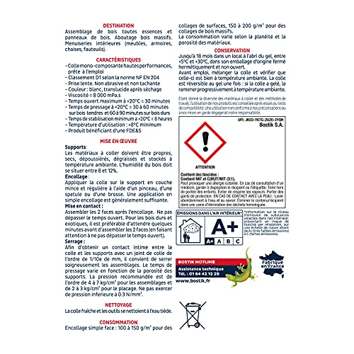 bostik-r22-colle-vinylique-bois-prise-lente-750-g image 8