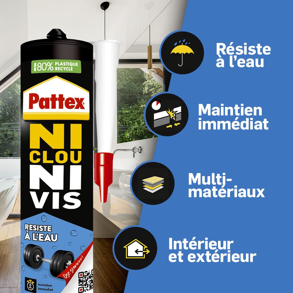 pattex-ni-clou-ni-vis-r-siste-l-eau-colle-de-fixation-cartouche-450g-blanc image 3