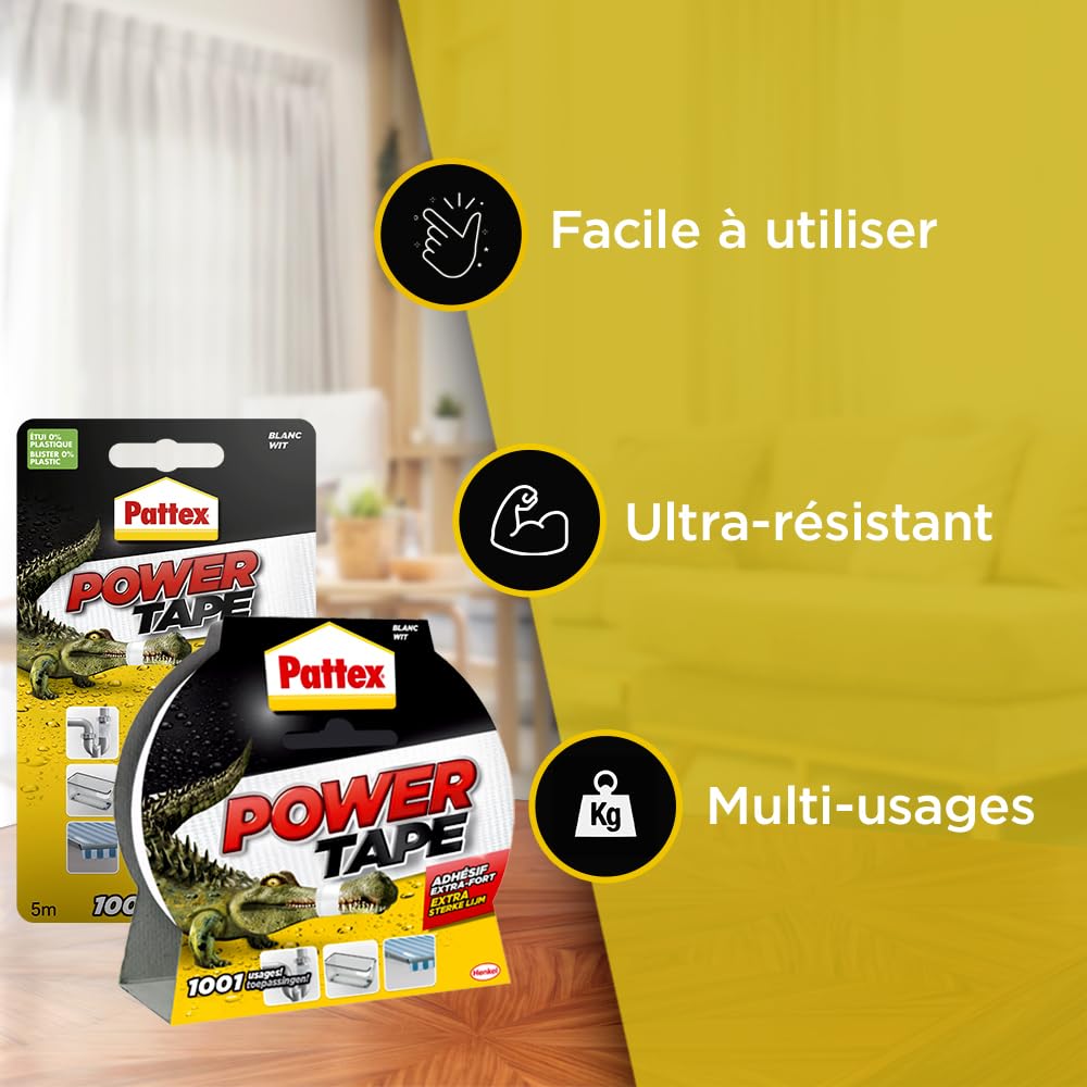 pattex-power-tape-ruban-adh-sif-blanc-extra-fort-48-mm-x-5-m image 2