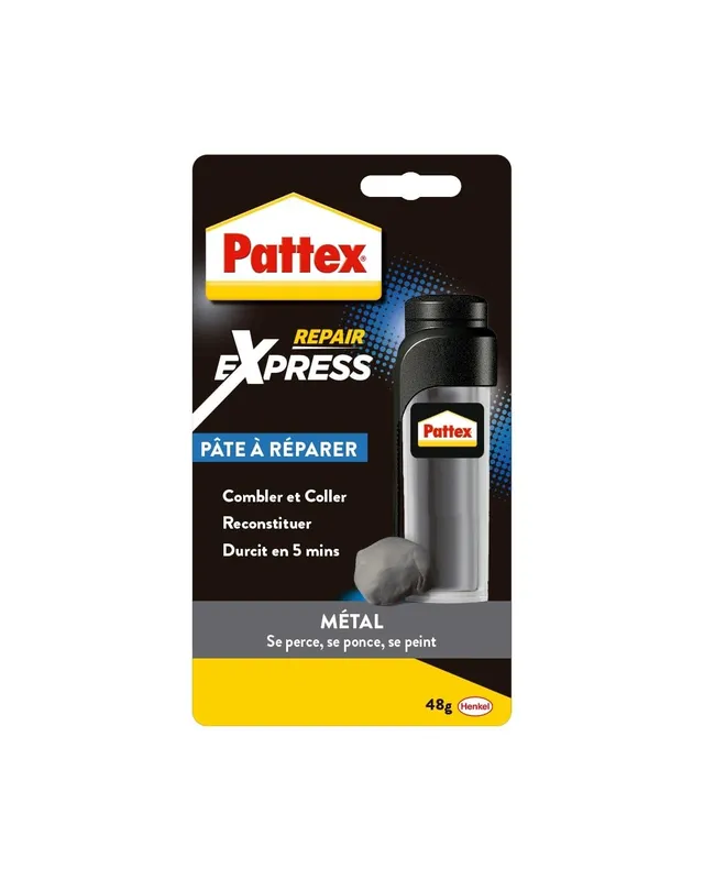 pattex-repair-express-m-tal-p-te-epoxy-m-tal-tube-48g-couleur-m-tal image 1