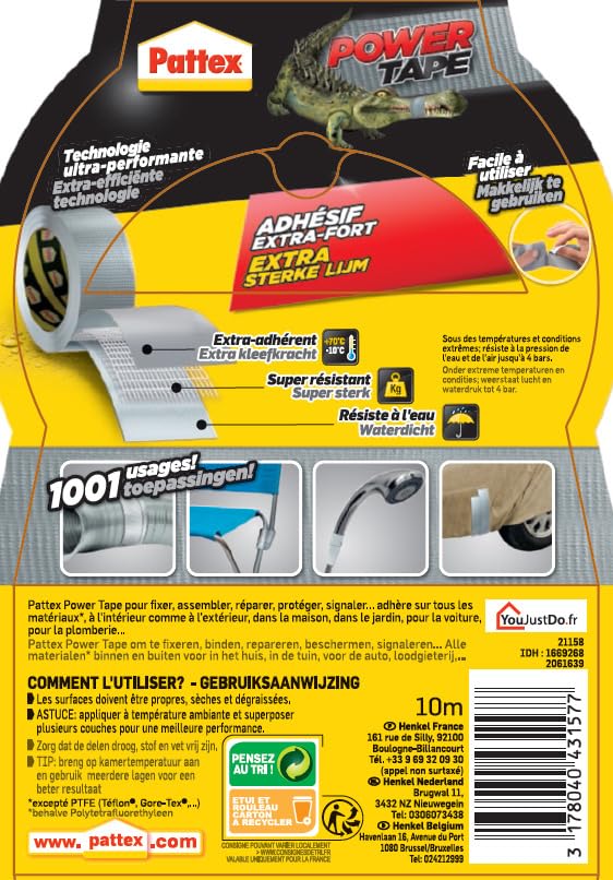 pattex-power-tape-gris-extra-fort-48-mm-x-10-m image 8