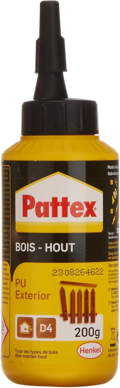 pattex-colle-bois-pu-ext-rieur-biberon-200-g-transparente image 1