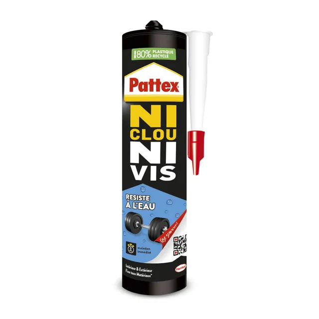 pattex-ni-clou-ni-vis-r-siste-l-eau-colle-de-fixation-cartouche-450g-blanc image 1