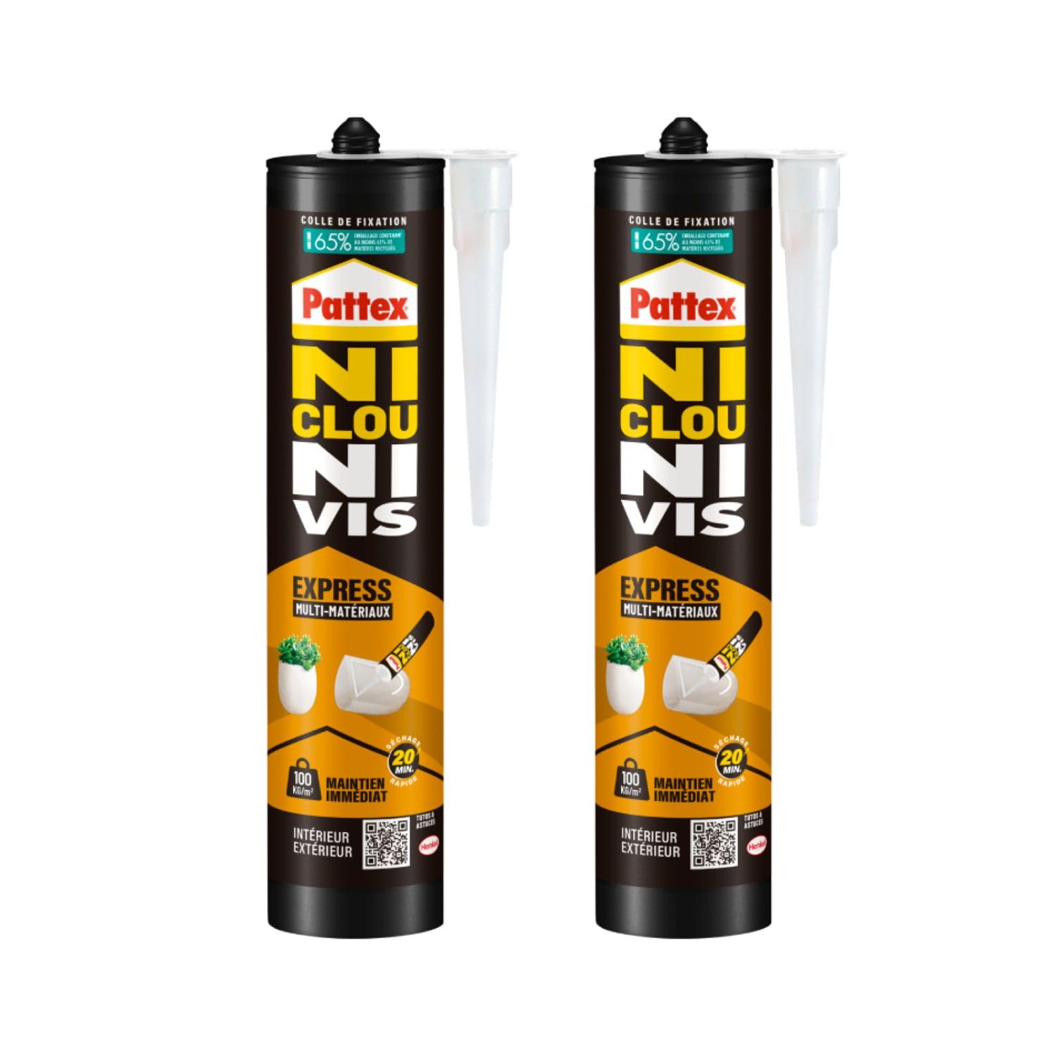 pattex-ni-clou-ni-vis-fix-express-blanc-cartouche-390-g image 8