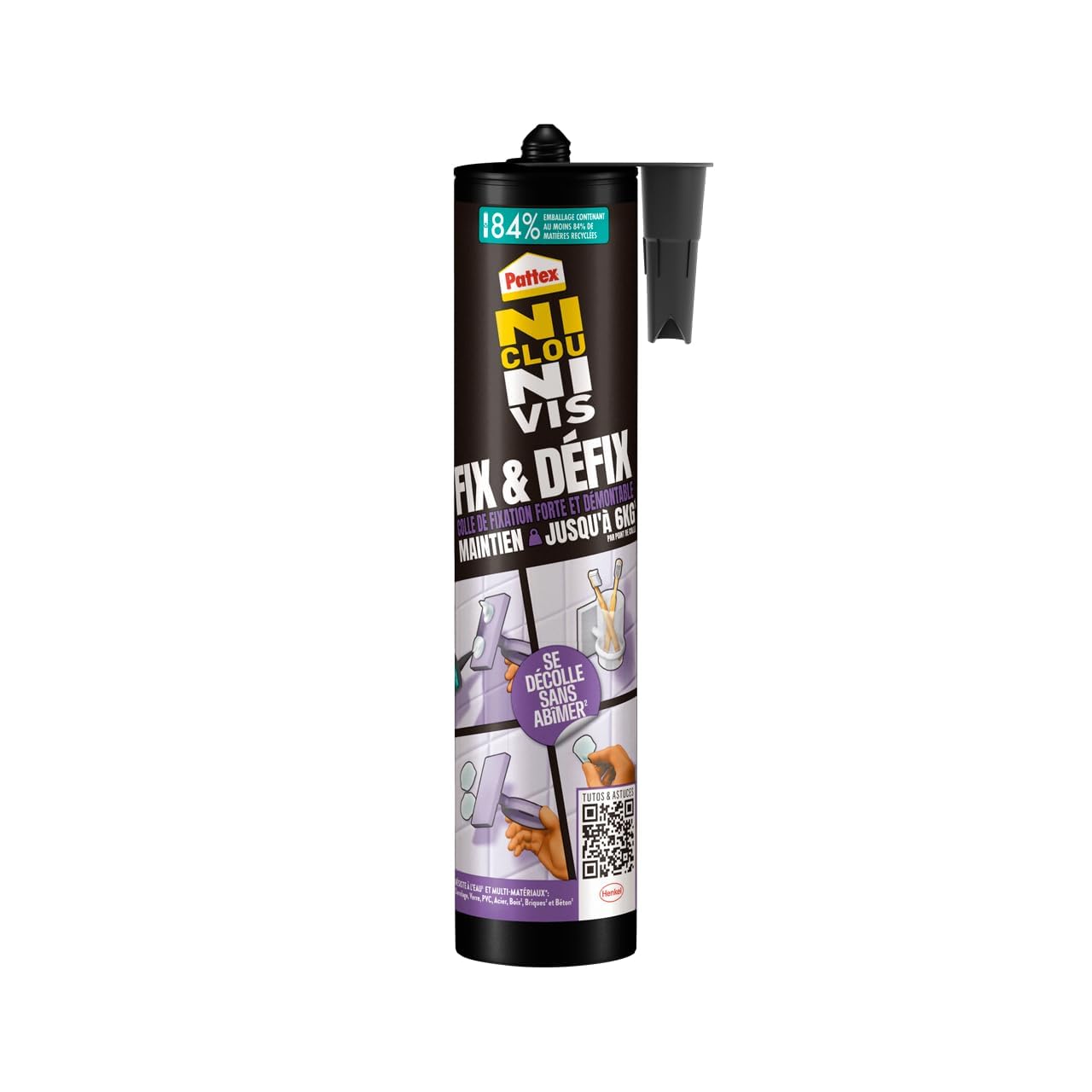 pattex-ni-clou-ni-vis-fix-d-fix-colle-de-fixation-d-montable-cartouche-308-g image 1