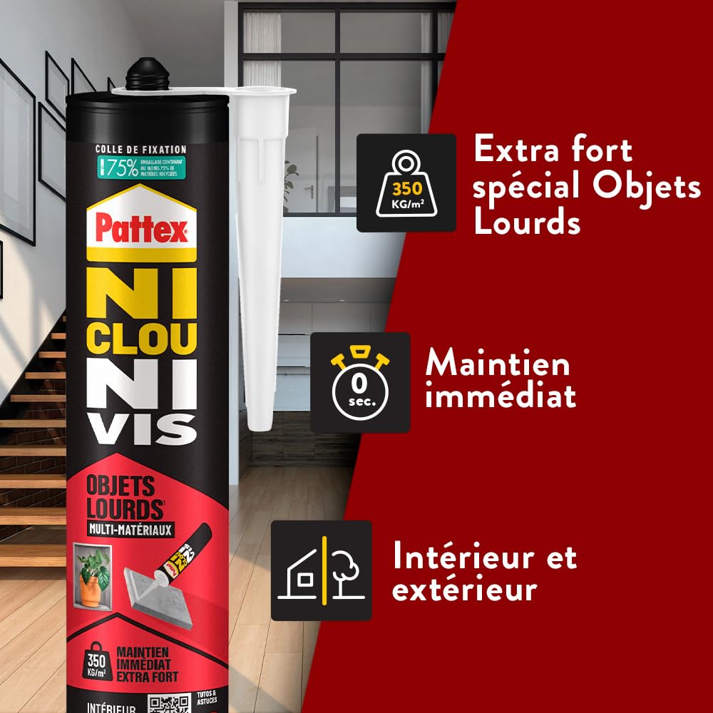 pattex-ni-clou-ni-vis-objets-lourds-cartouche-460g-blanc image 3