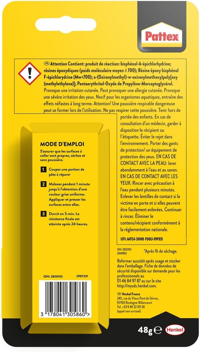 pattex-repair-express-m-tal-p-te-epoxy-m-tal-tube-48g-couleur-m-tal image 2