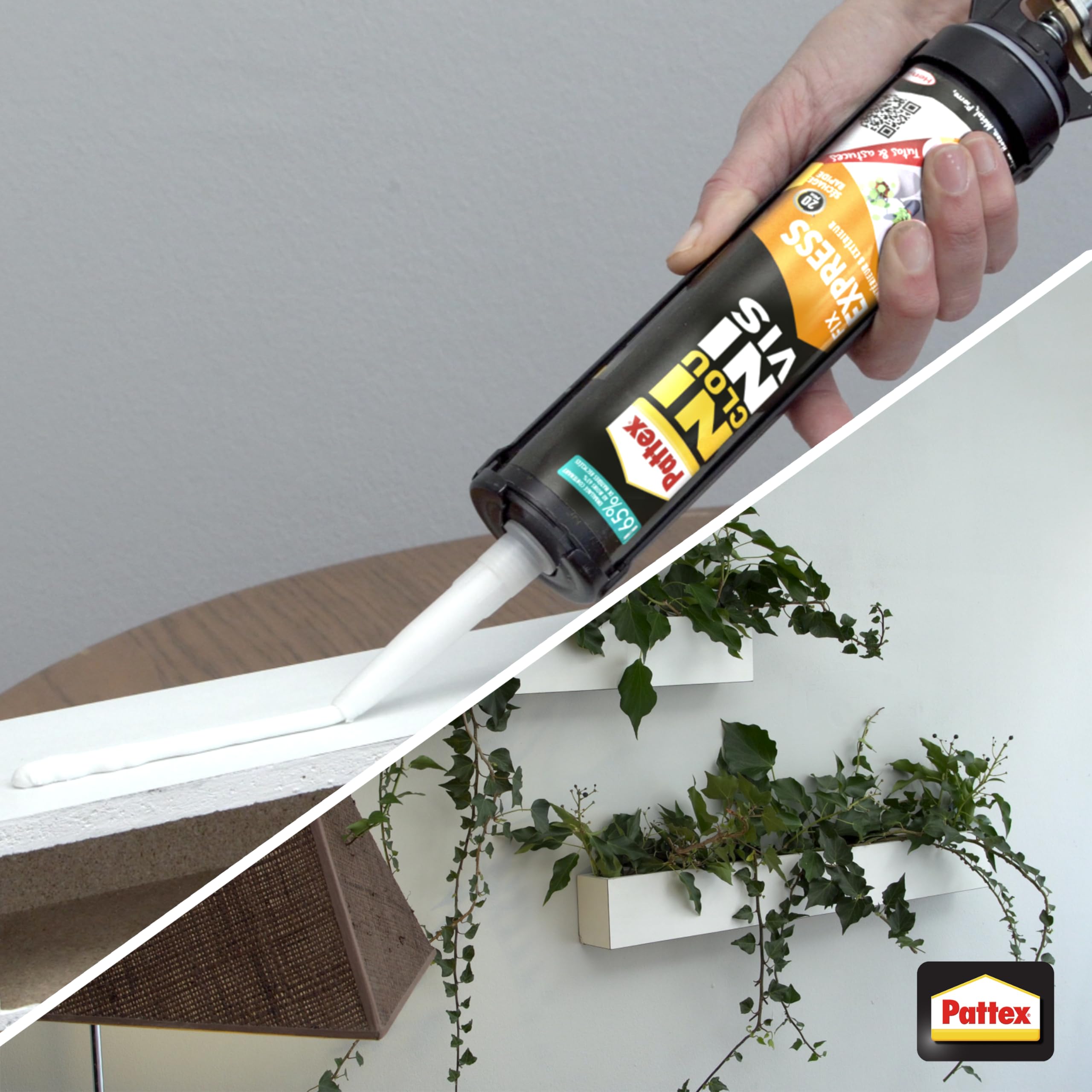 pattex-ni-clou-ni-vis-fix-express-blanc-cartouche-390-g image 6