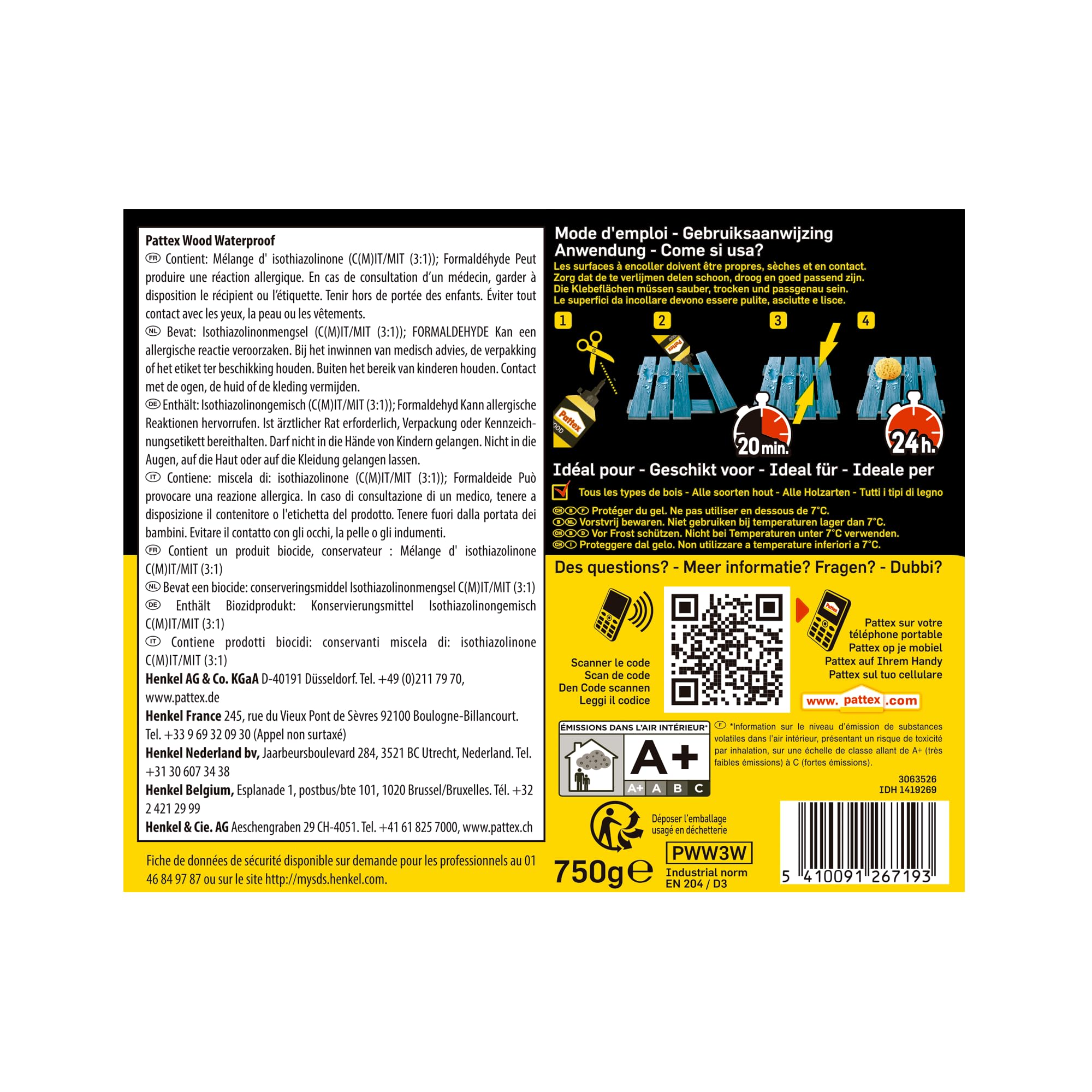pattex-colle-bois-waterproof-biberon-750-g image 3
