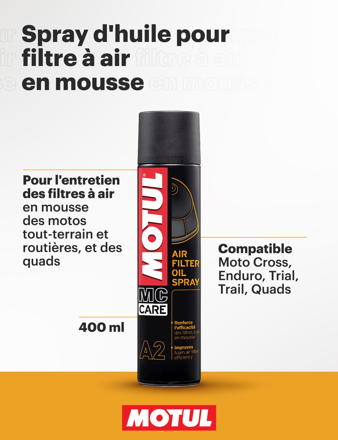 motul-mc-care-a2-air-filter-oil-spray-huile-filtre-air-mousse-400ml image 2