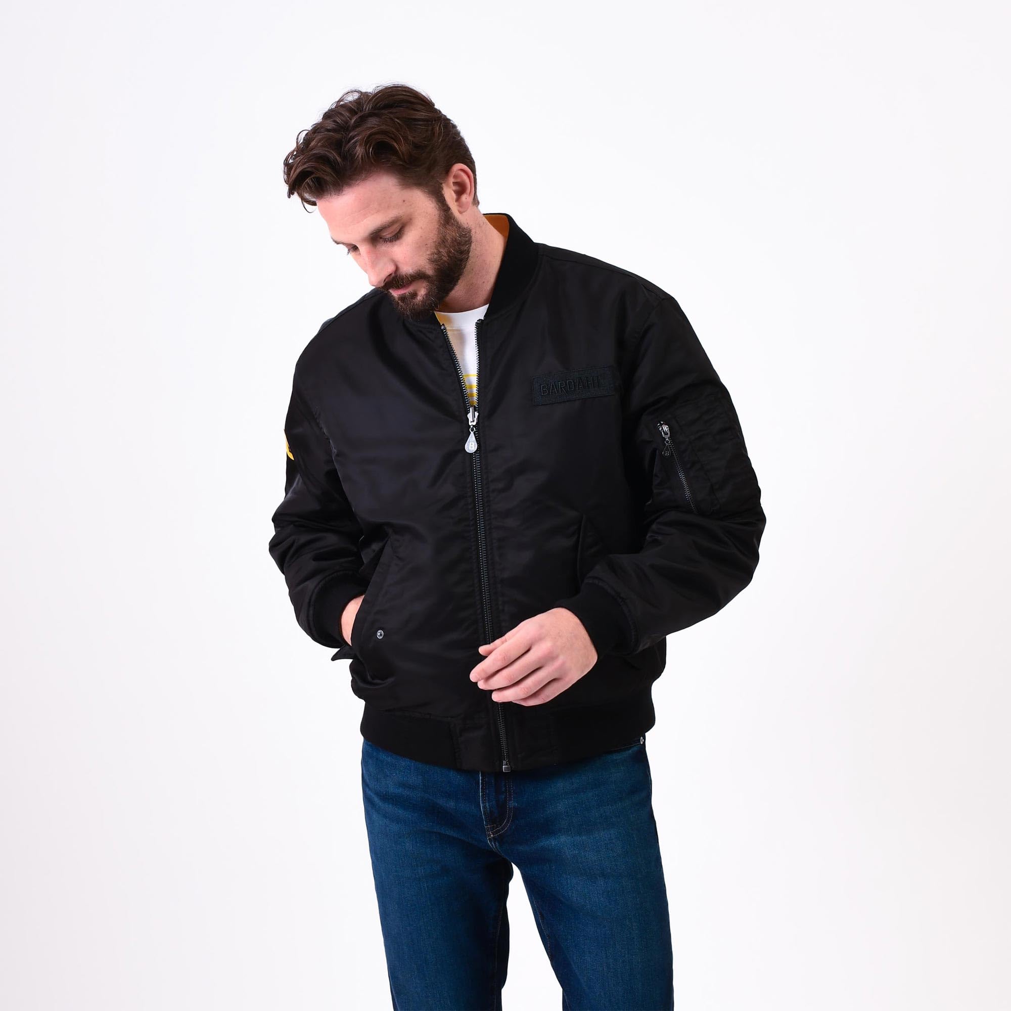 bardahl-bomber-jacket-collection-blouson-bomber-r-versible-noir-jaune-racing image 6