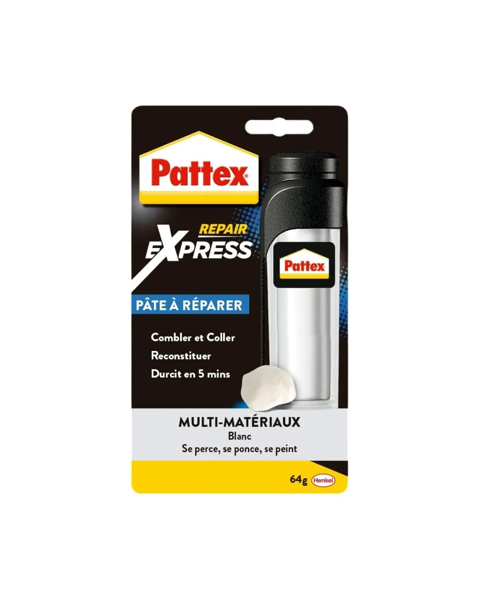 pattex-repair-express-p-te-r-parer-epoxy-multi-usages-tube-64g-blanc image 1