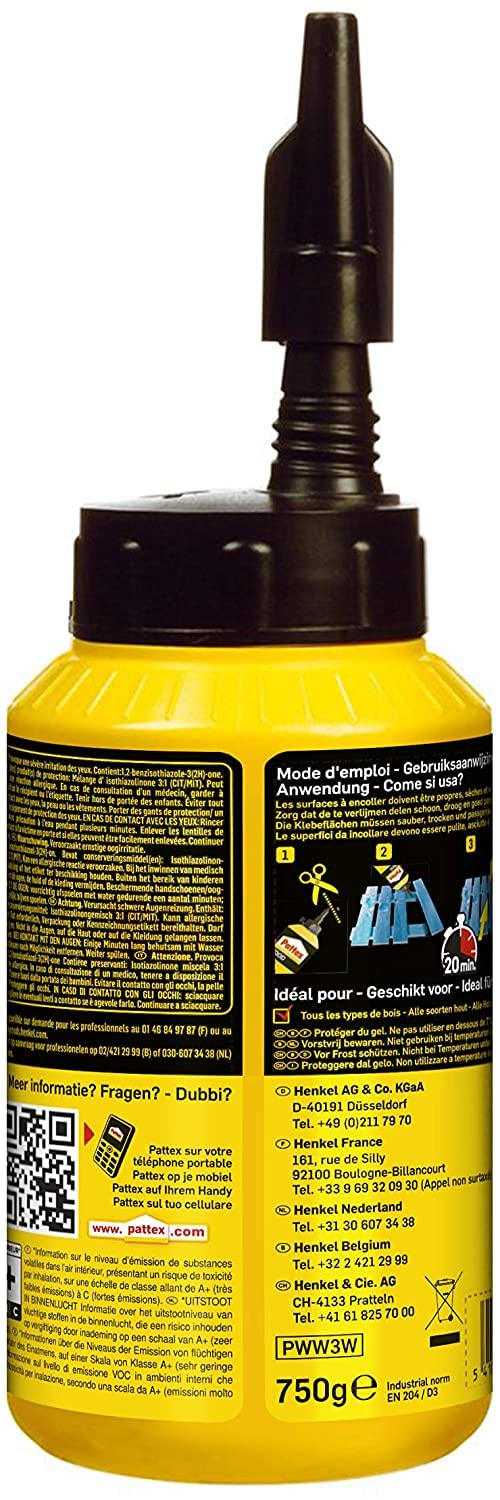 pattex-colle-bois-waterproof-biberon-750-g image 2