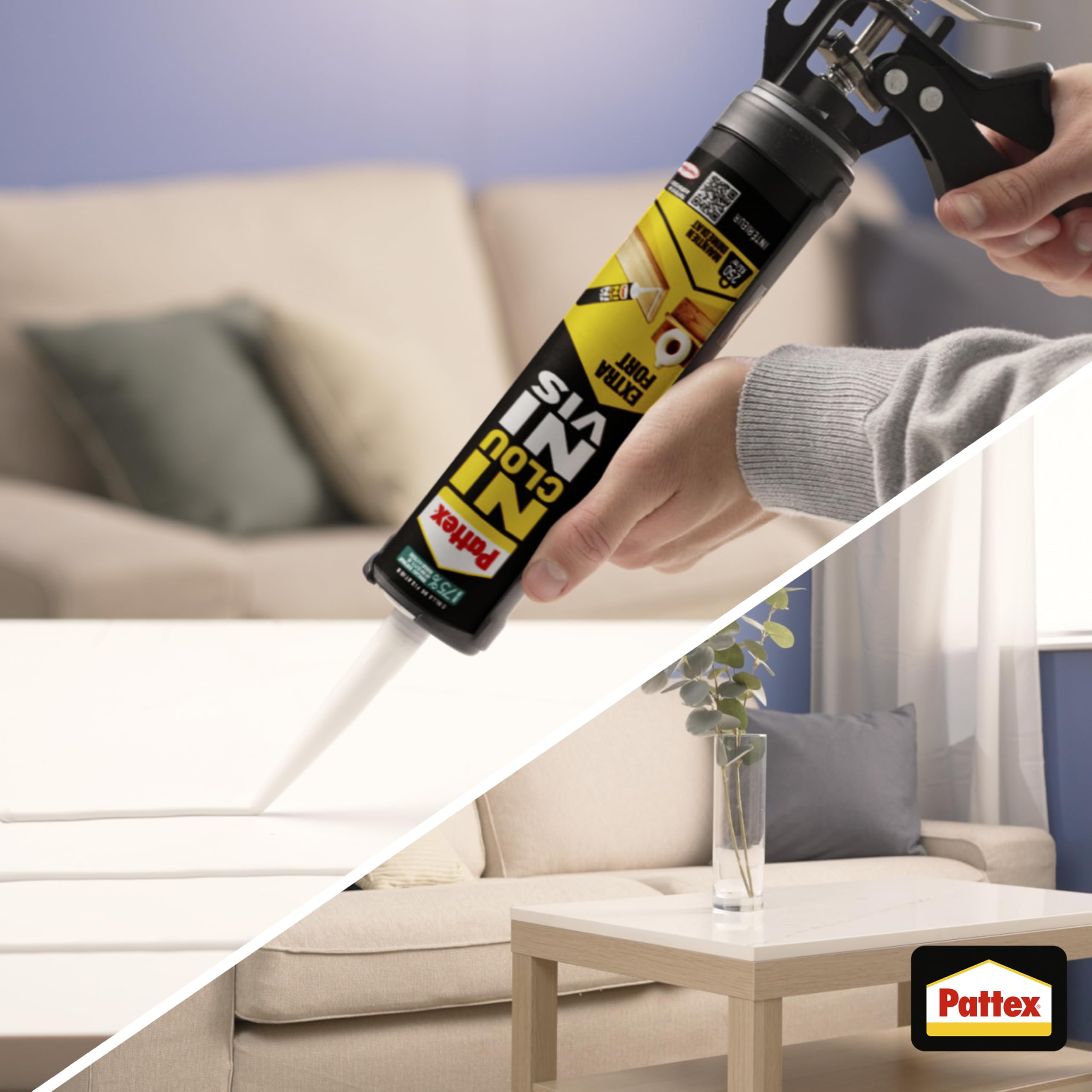 pattex-ni-clou-ni-vis-extra-fort-colle-de-fixation-cartouche-380g-blanc image 5