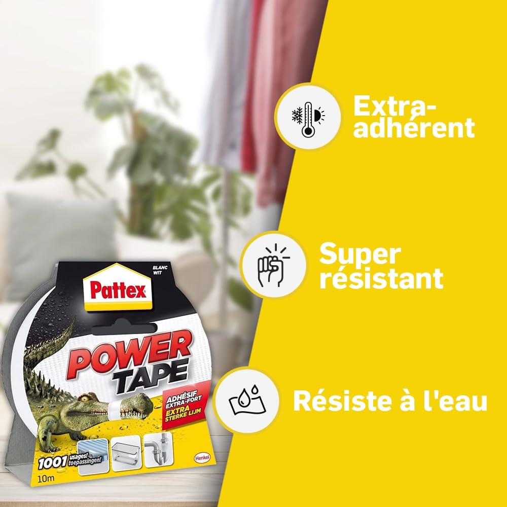 pattex-power-tape-blanc-ruban-toil-extra-fort-rouleau-10-m image 3