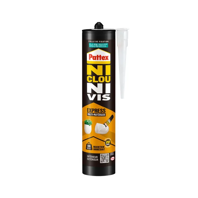 pattex-ni-clou-ni-vis-fix-express-blanc-cartouche-390-g image 1