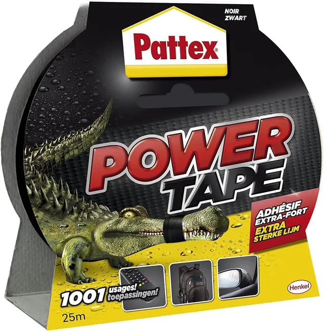 pattex-power-tape-ruban-adh-sif-extra-fort-rouleau-noir-48-mm-x-25-m image 1