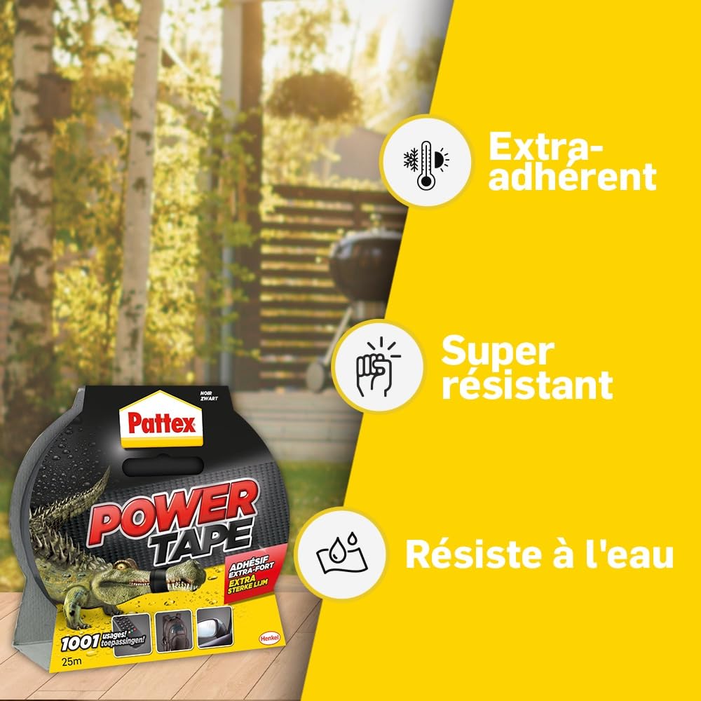 pattex-power-tape-ruban-adh-sif-extra-fort-rouleau-noir-48-mm-x-25-m image 2