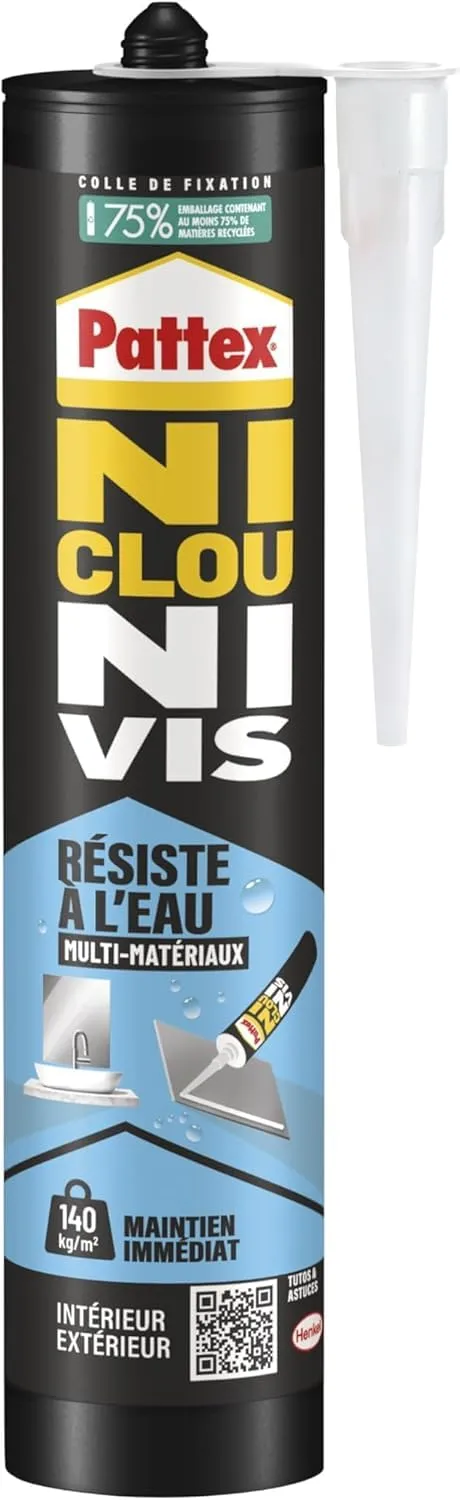 pattex-ni-clou-ni-vis-colle-mastic-r-siste-l-eau-cartouche-450-g-blanc image 1
