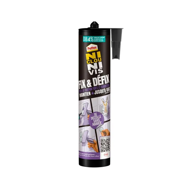 pattex-ni-clou-ni-vis-fix-d-fix-colle-de-fixation-d-montable-cartouche-308-g image 1