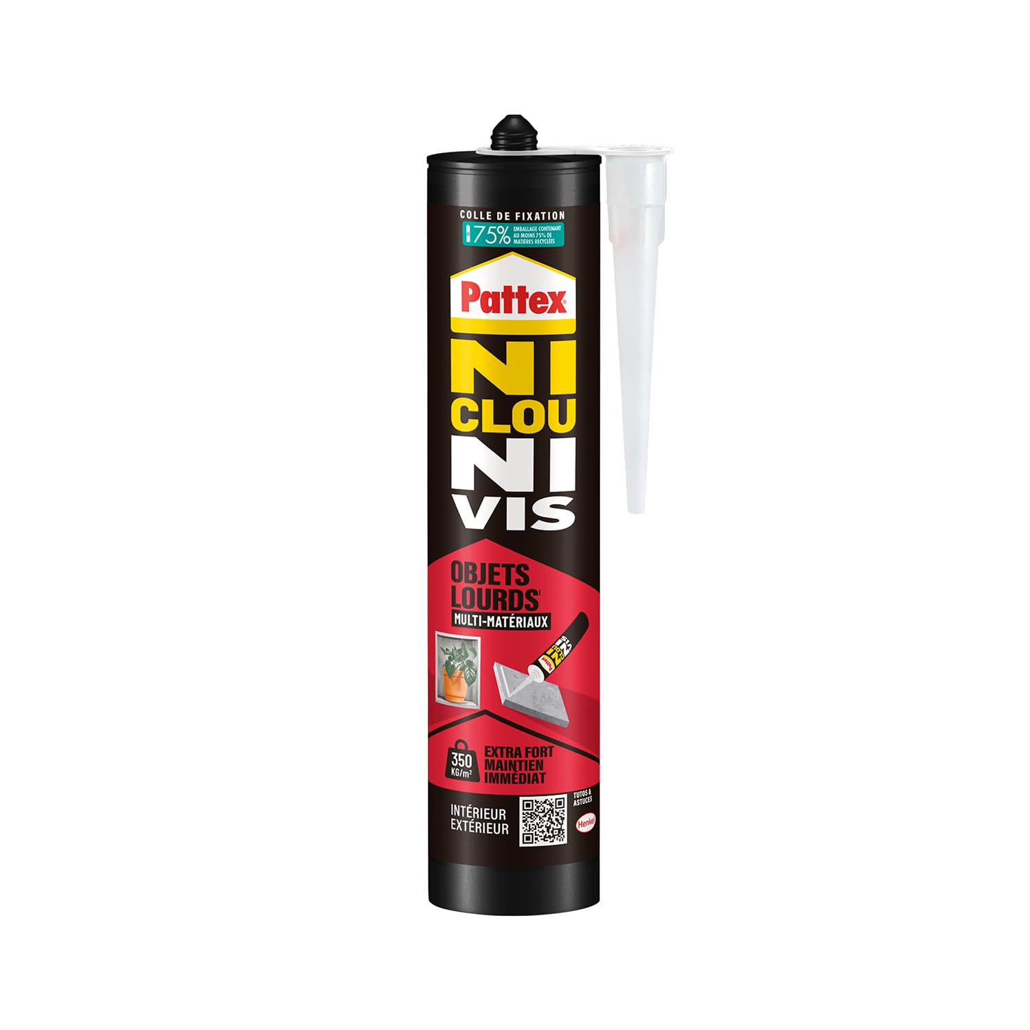 pattex-ni-clou-ni-vis-objets-lourds-cartouche-460g-blanc image 1